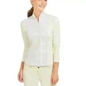 J. McLaughlin Women’s 1/4 Zip Pullover Long Sleeve Top Size Large Tinseltown